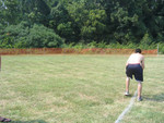 Ed jr paints the lines for wiffle ball