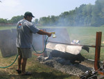 keeping the flames down with vinegar water