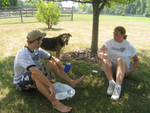 Barb having a chat with her godson Ed jr